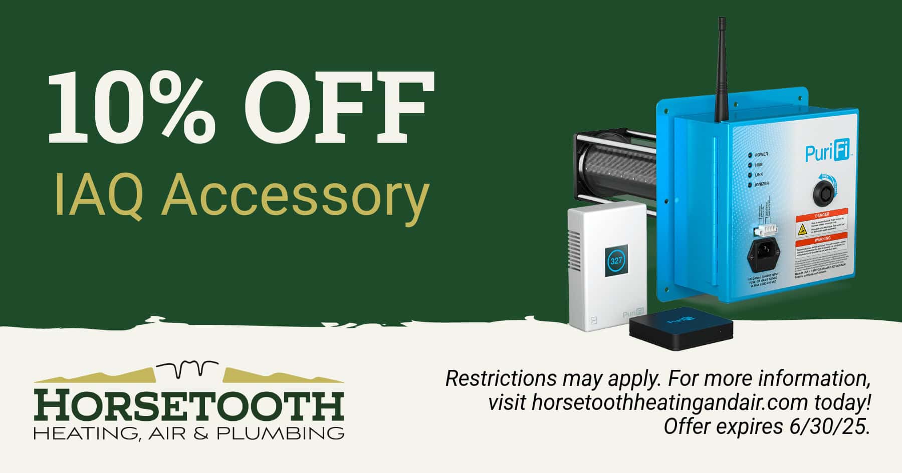 10% off IAQ Accessory.