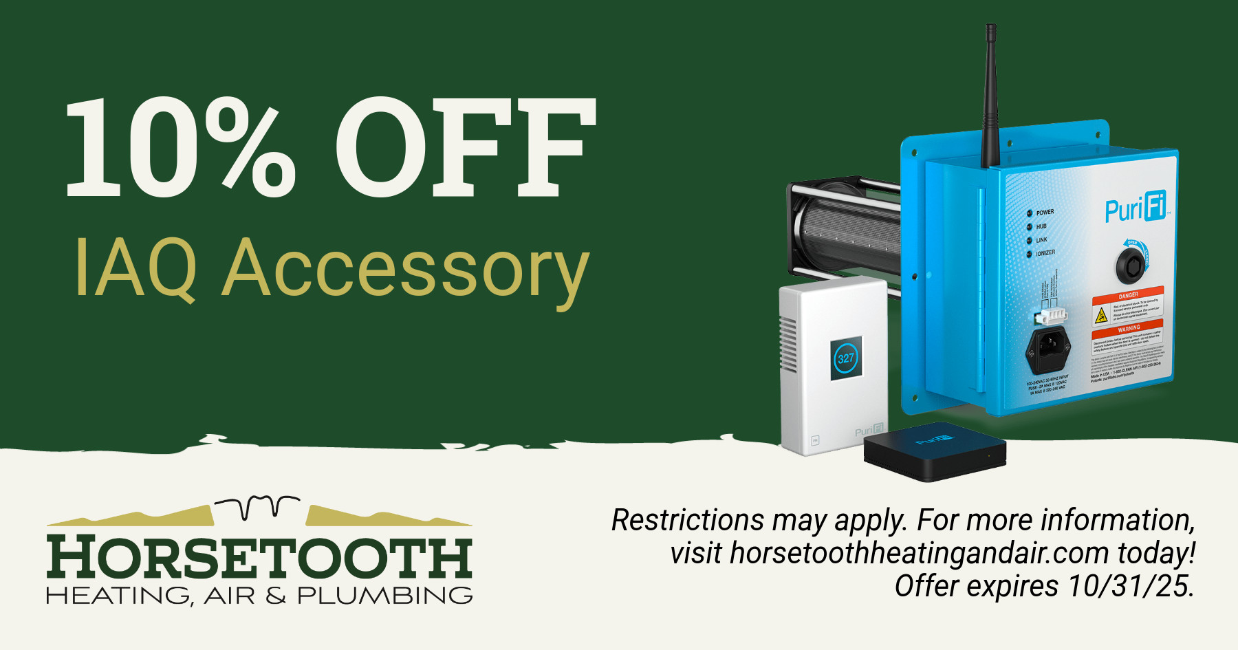 10% off IAQ Accessory.