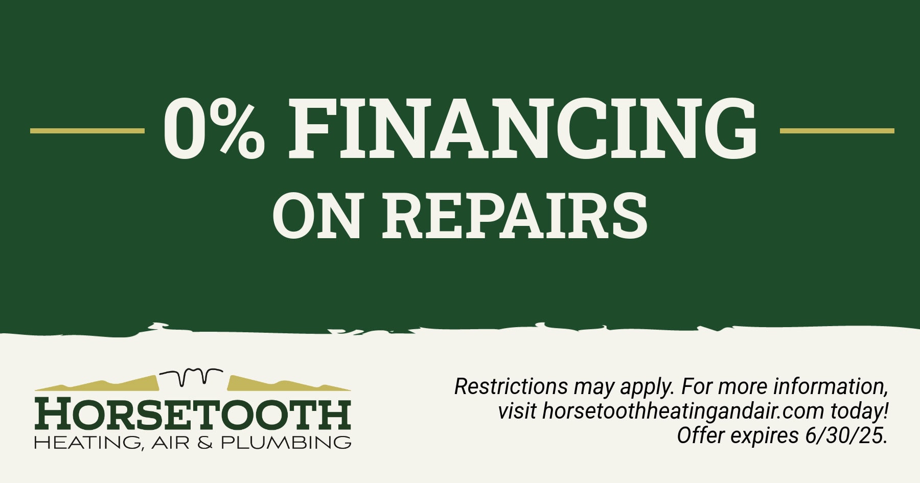 0% Financing on Repairs.